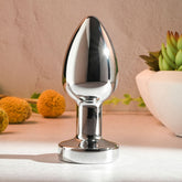 Gender X ROCKIN USB Rechargeable Vibrating Butt Plug XL Chrome Butt Plugs